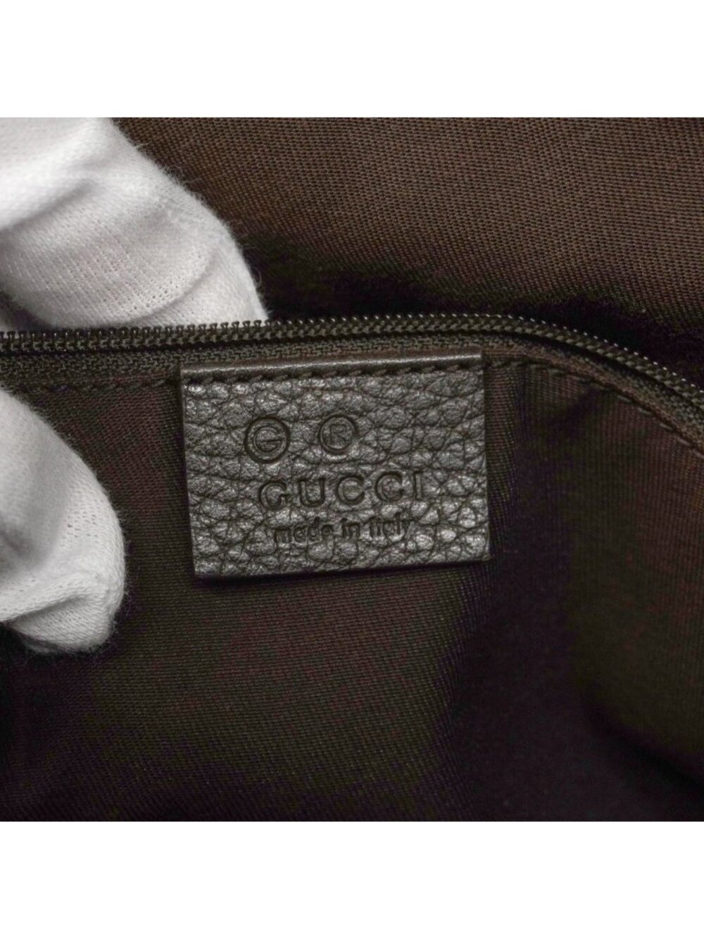 Gucci Tote GG Nylon Brown Silver - Picture 5 of 10
